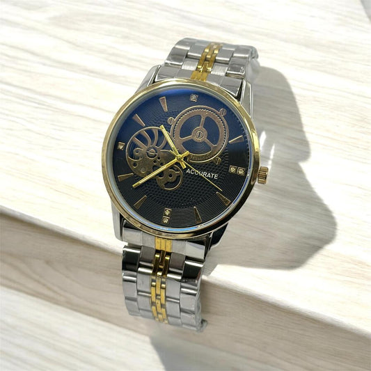 Men's Square Stainless Steel Chronograph Watch - 1 Pc