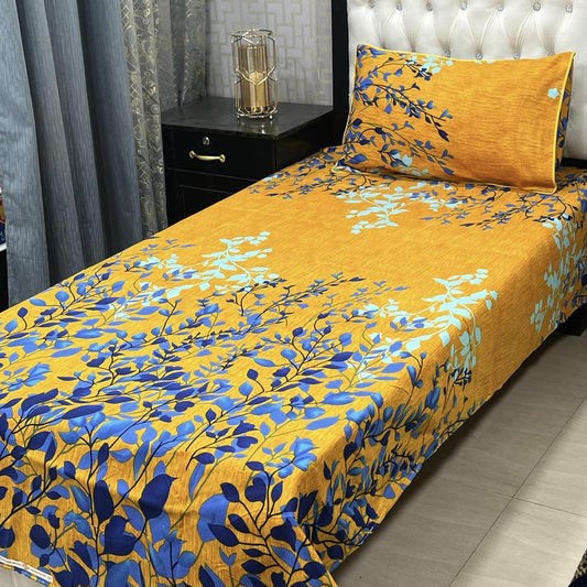 2 Pcs Crystal Cotton Printed Single Bedsheet