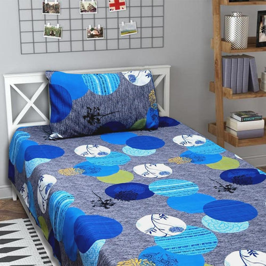 2 Pcs Crystal Cotton Printed Single Bedsheet