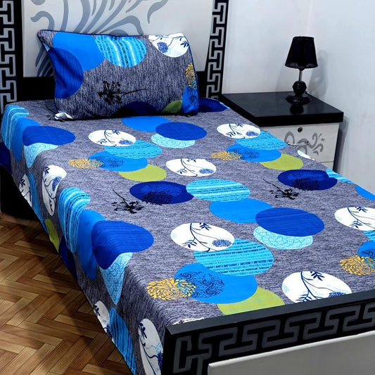 2 Pcs Crystal Cotton Printed Single Bedsheet